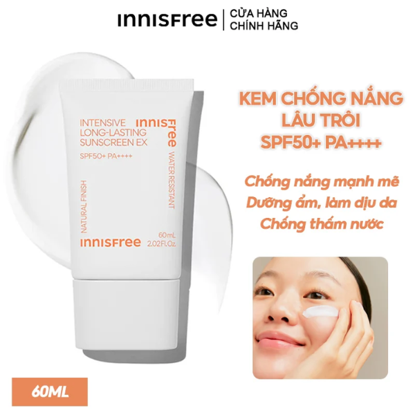 Kem chống nắng lâu trôi innisfree Intensive Long Lasting Sunscreen SPF50+ PA++++ 60ml
