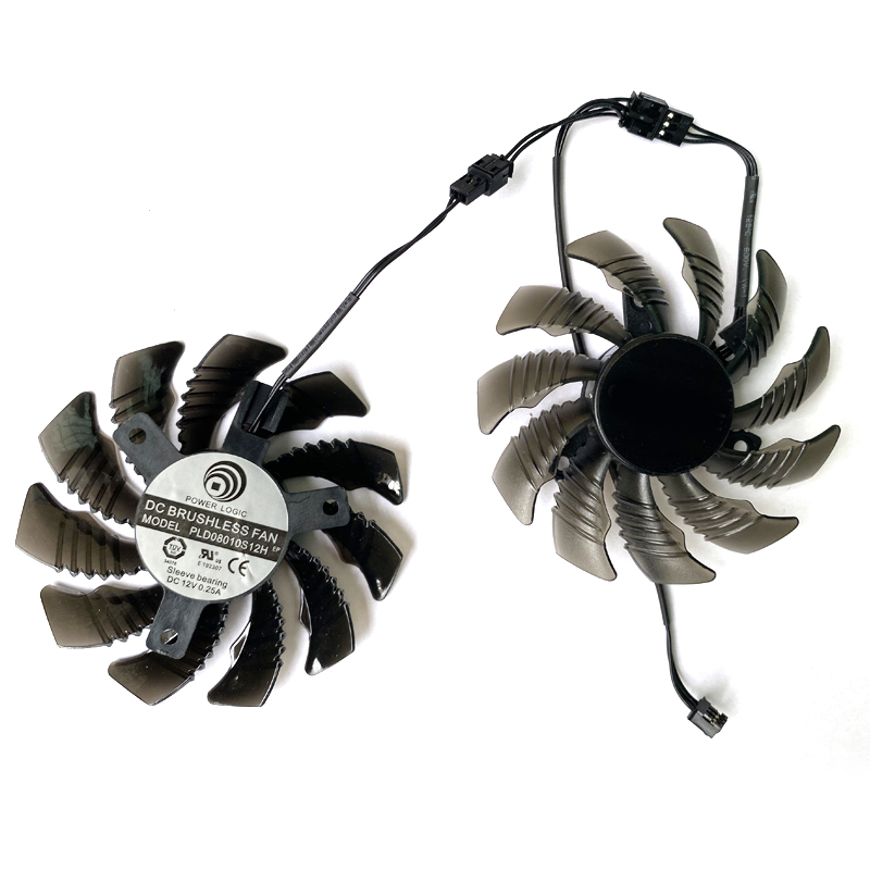 2pcs MỚI 78MM cho Card đồ họa Gigabyte GTX960 GV-N960OC-2GD Quạt làm mát card đồ họa GTX 460 465 560 Ti 580 650 750Ti Quạt làm mát card đồ họa 75MM 12V