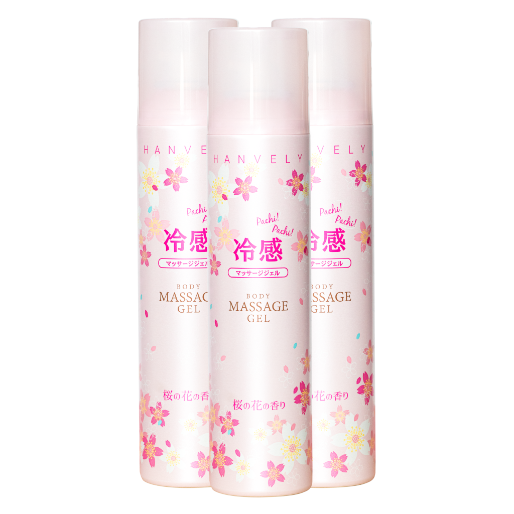 Kem Tan Mỡ Dạng Xịt Hương Hoa Anh Đào Hanvely Body Massage Gel 150g