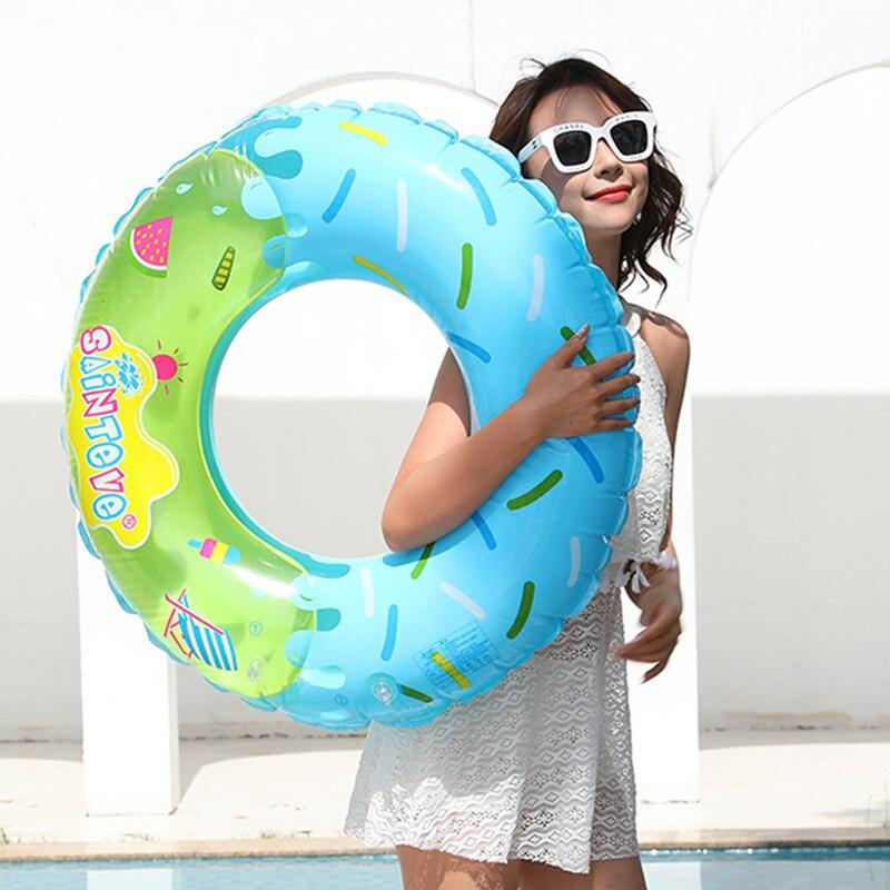 Phao Bơi Cao Su PVC Hình Bánh Donut Mới Cho Người Lớn Và Trẻ Em