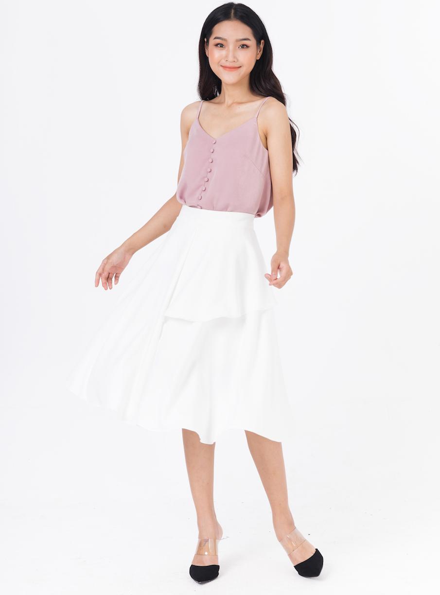 De Leah - Áo 2 Dây Cúc Bọc H