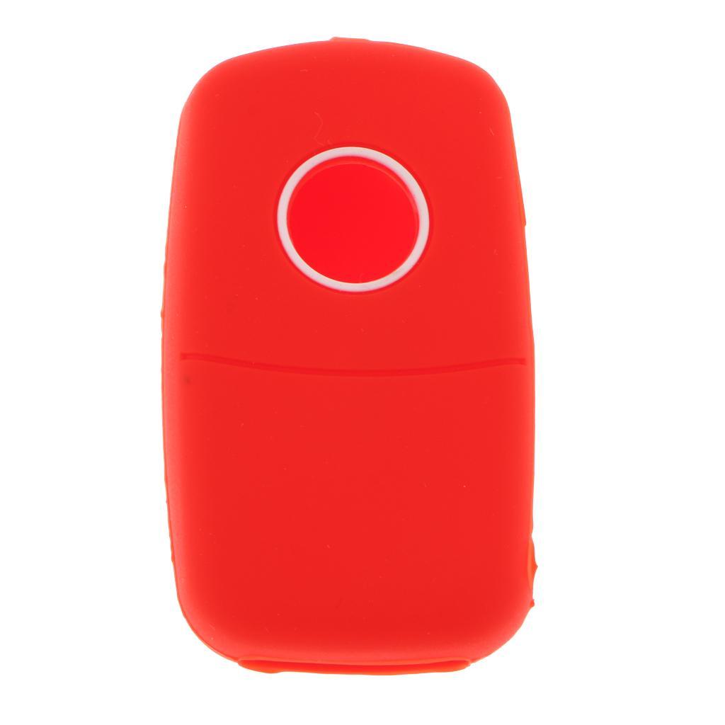 2-5pack Silicone Remote Key Case For VW Polo Passat B5 Golf 4/5/6 Jetta Mk6 Red