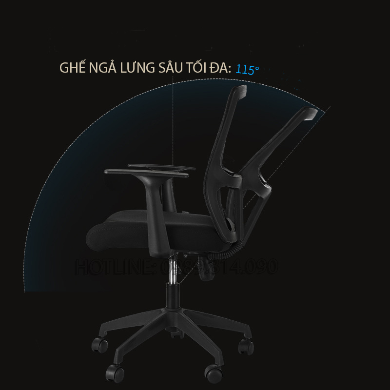 Ghế văn phòng ngả lưng có bánh xe SGX006, ghế xoay văn phòng, ghế chơi game tựa lưng Sành - Home decor