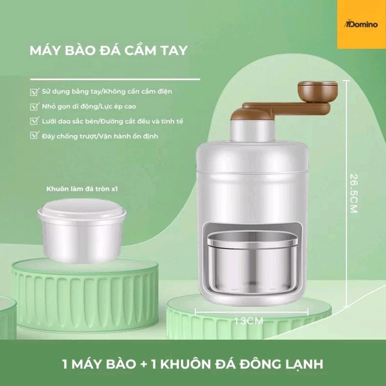 Máy Bào Đá Mini Xay Đá Tuyết Quay Bằng Tay Đa Năng Cho Gia Đình - HÀNG CHÍNH HÃNG MINIIN