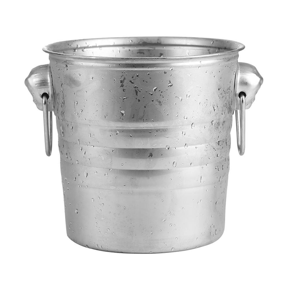 Stainless Steel Ice Bucket Wine Cooler Champagne Cooler Indoor Outdoor L