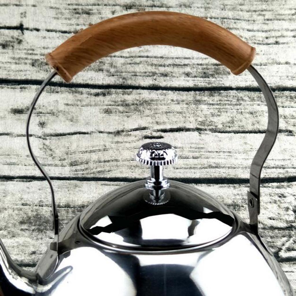 Outdoor Camping Stainless Steel Kettle Kitchen Fast Boil Tea Pot Silver 1.5L 2L