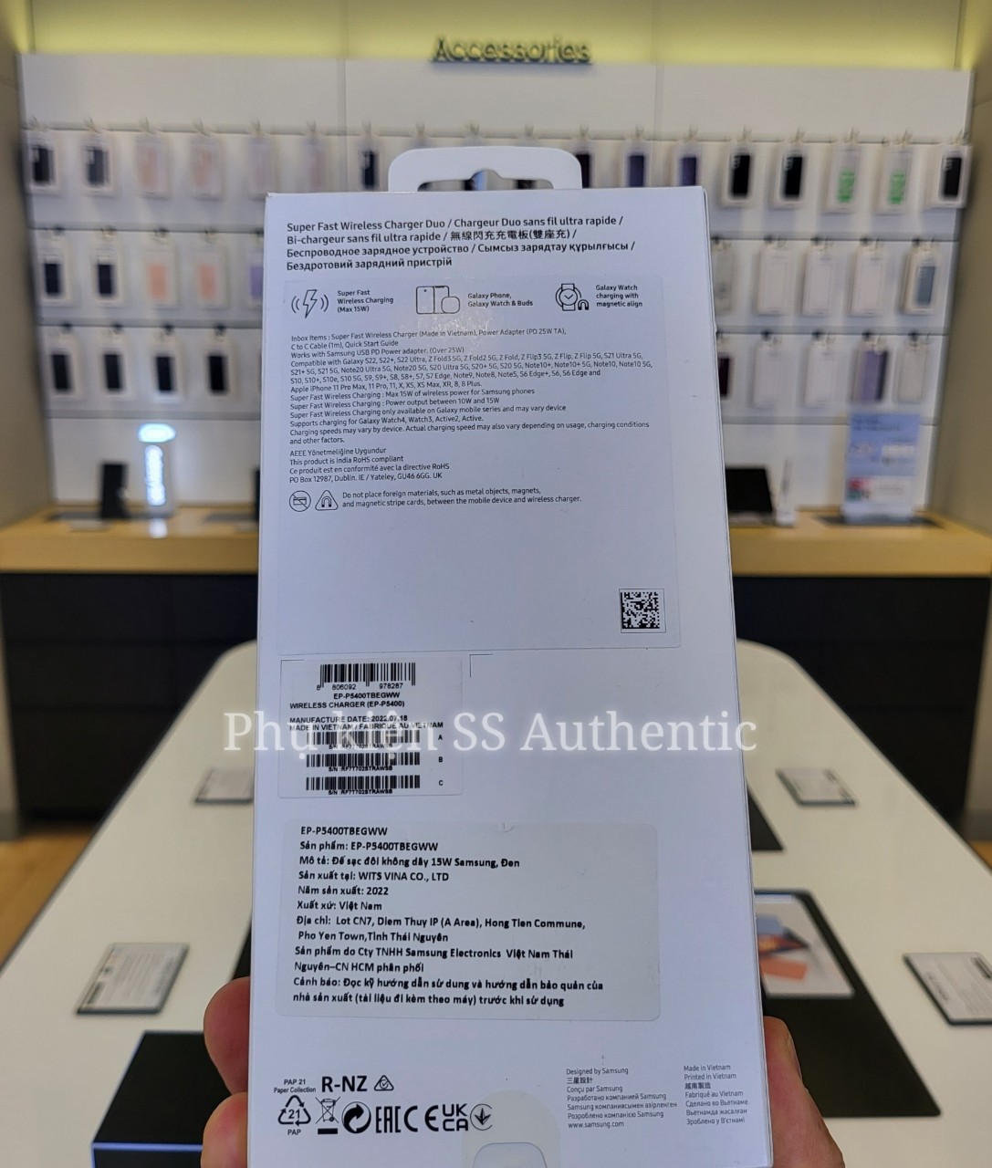 Đế SẠC ĐÔI Samsung không dây - P5400 - Hàng Chính Hãng -