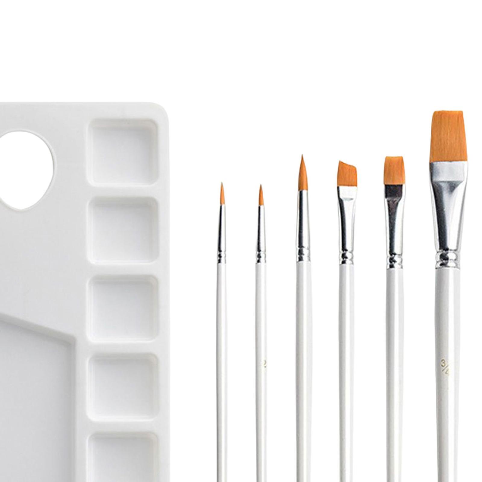 7 Pieces Artist Paint Brushes Durable Accessory Long Handle Paint Brush Pen Set Acrylic Painting Brushes Paintbrushes for Kids Adults Artist