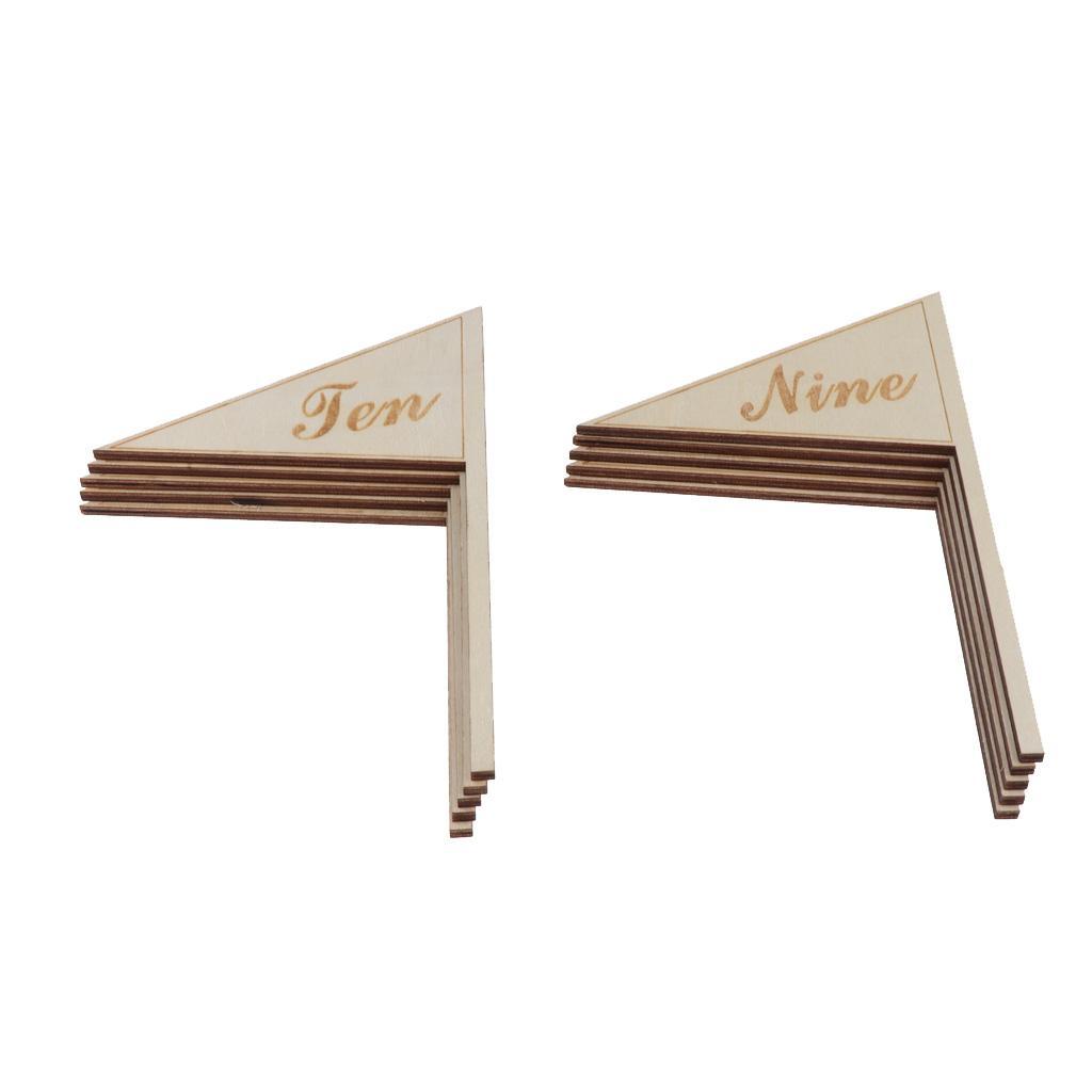 One to Ten Wooden Pennant Table Number for Wedding Party Table Decoration
