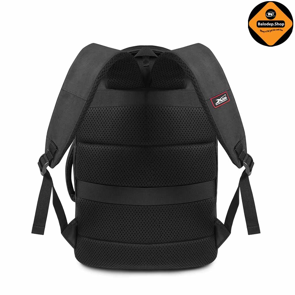 Balo Laptop Size Lớn Xbags Leader Cao Cấp Màu Đen, Đựng Được Laptop 17 Inch, Thiết Kế Mở 180 Độ, Nhiều Ngăn, Chống Nước, Chống Sốc, Phù Hợp Đi Làm Du Lịch!
