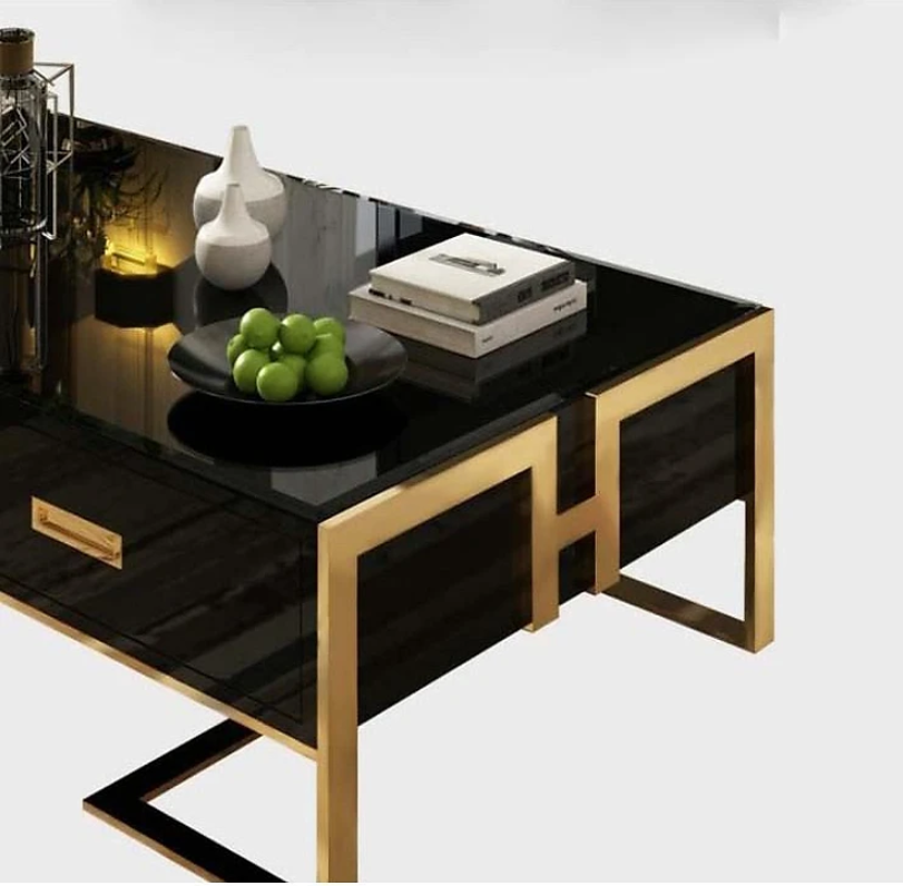 Bàn Trà Và Kệ Tivi Mặt Đá Nhập Khẩu Tundo HHP-SET616-20 Hiện Đại