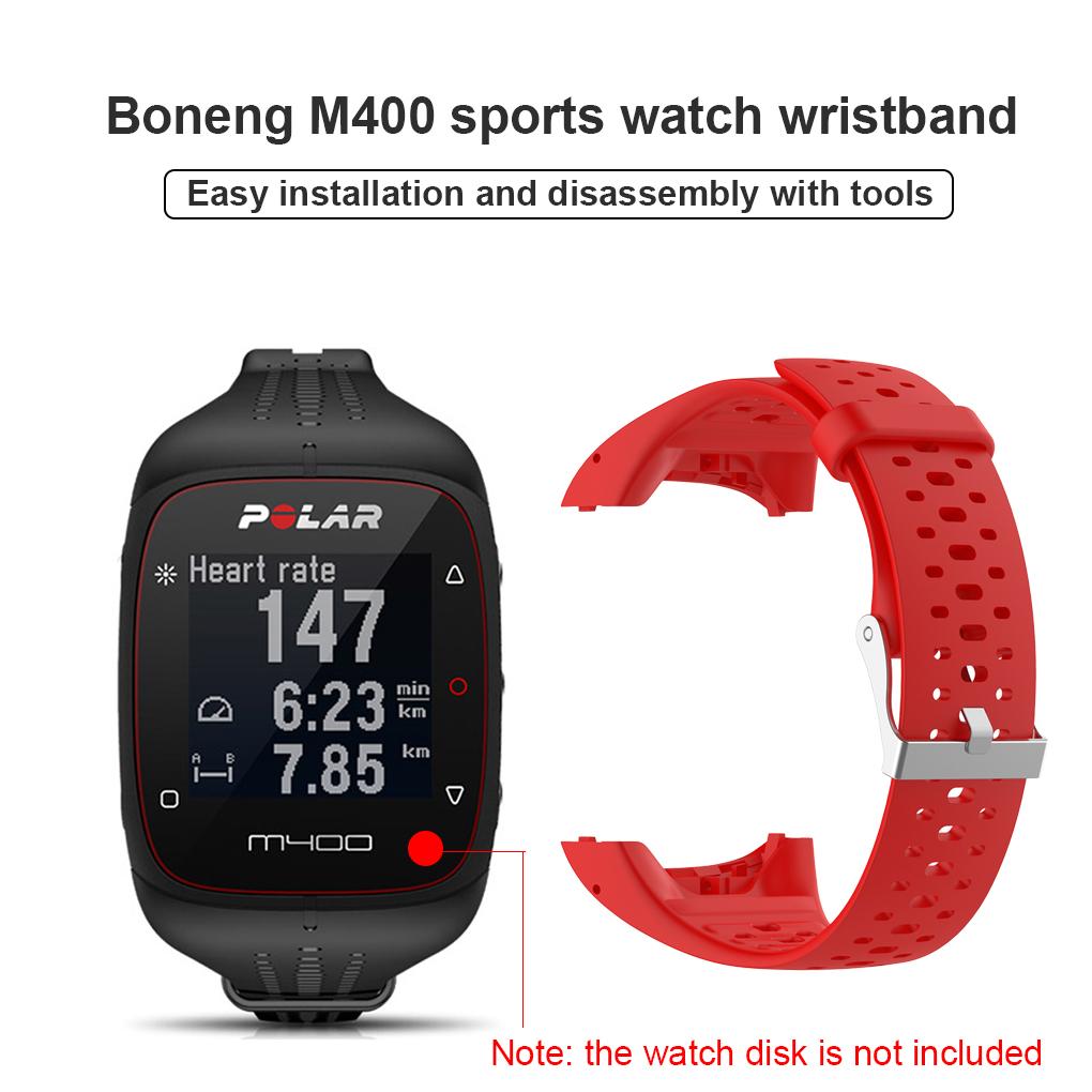 Dây Đeo Thay Thế Chất Liệu Silicon Màu Trơn Cho Polar M400 M430 Gps