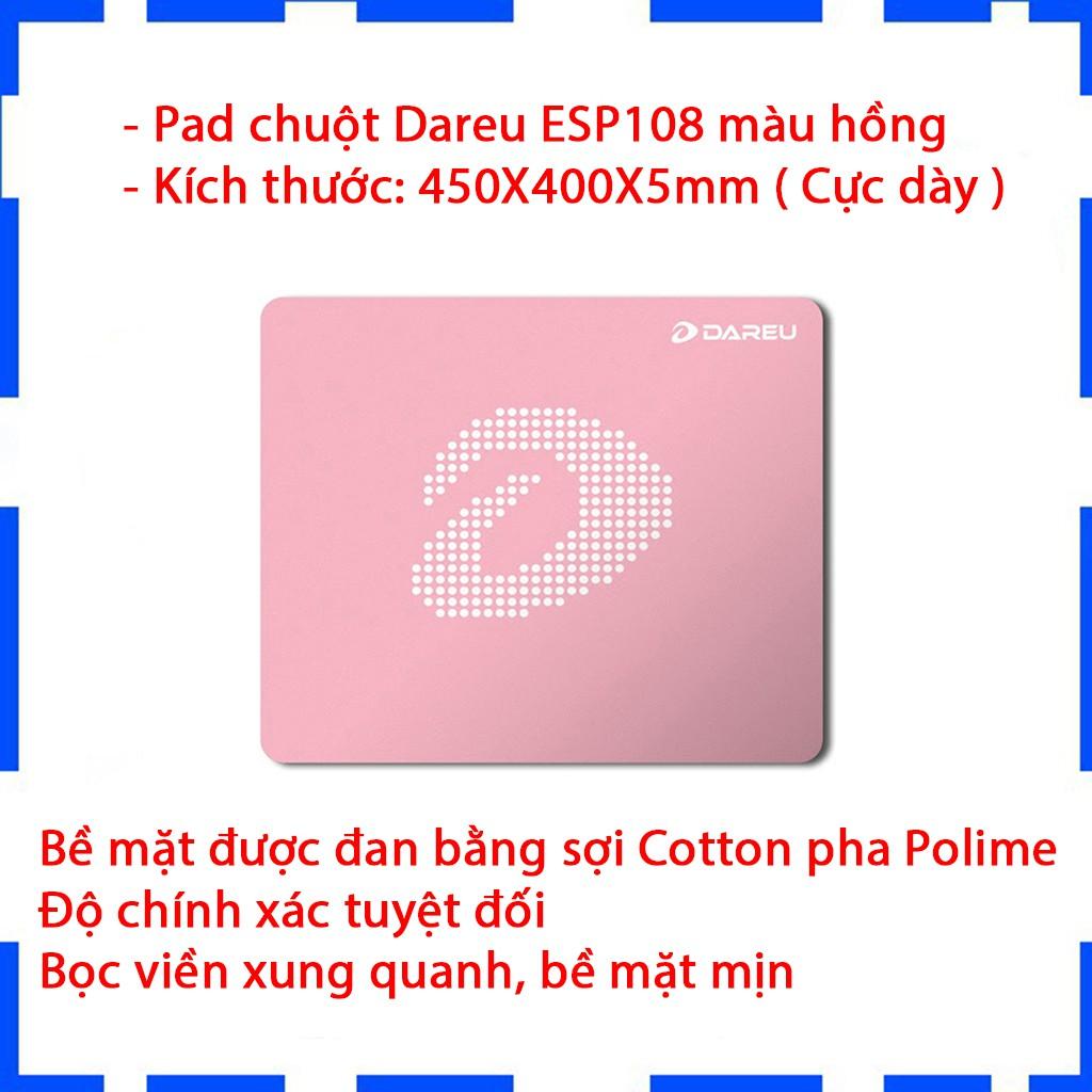 Bàn di chuột hồng DAREU kute - 450X400X5 mm - Hàng chính hãng