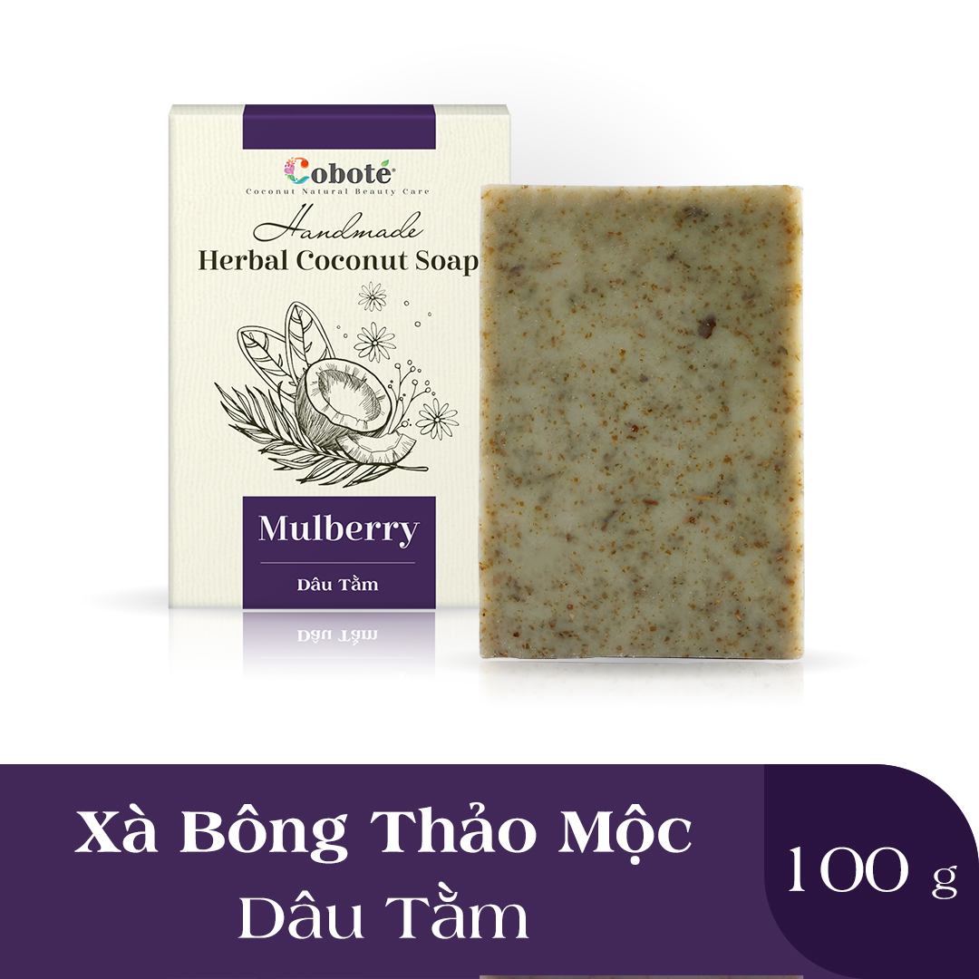 Xà Phòng Thảo Mộc Coboté - Dâu Tằm – Dưỡng Da Sáng Mịn - 100% Tự Nhiên