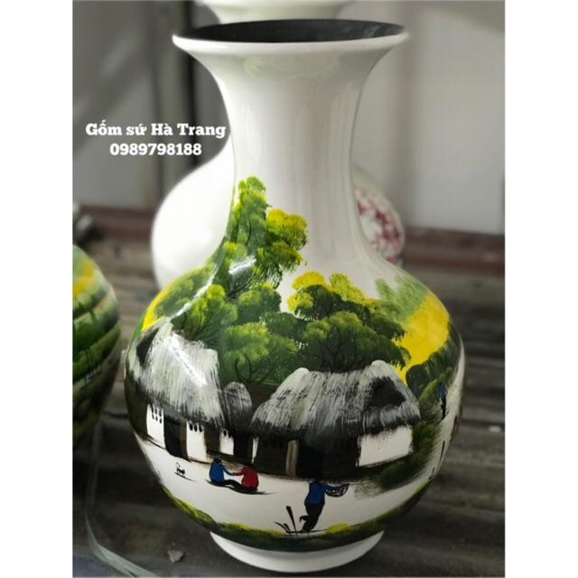 Lọ tỏi sơn mài cao 50cm gốm sứ Bát Tràng