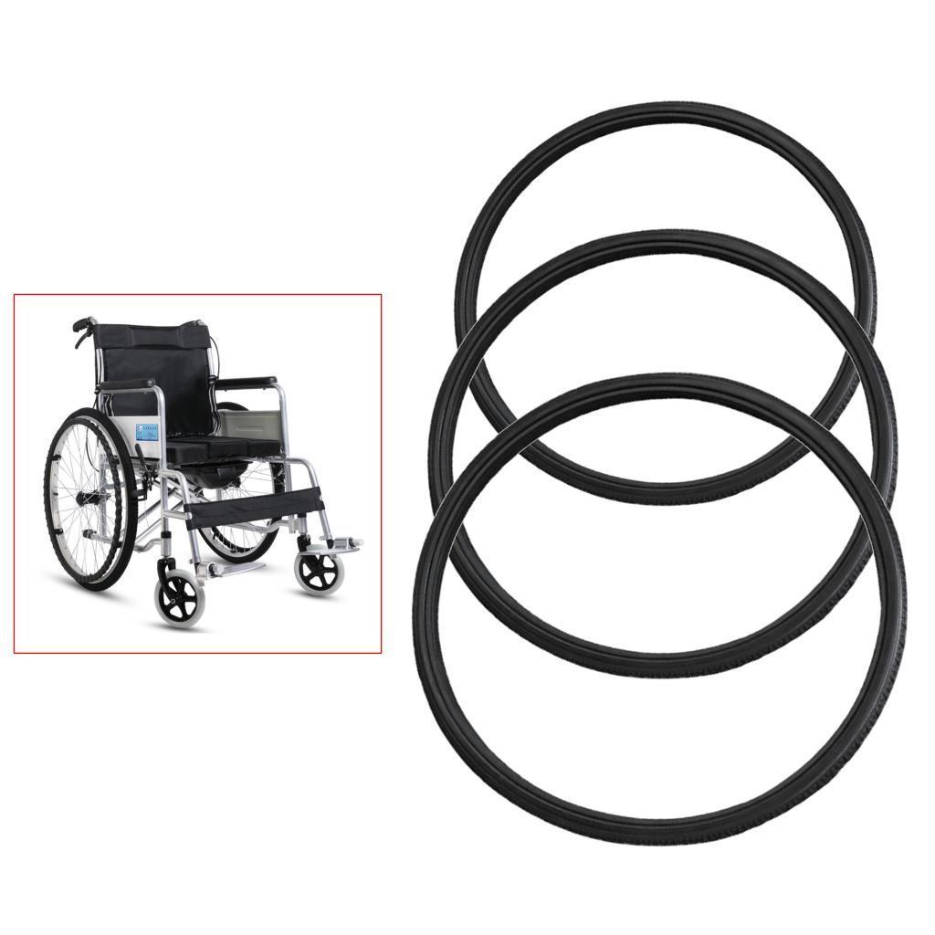 Heavy Duty Polyurethane Sn-ap on Wheelchair Street Tire Tyre Fits Most Wheelchair Bicycle