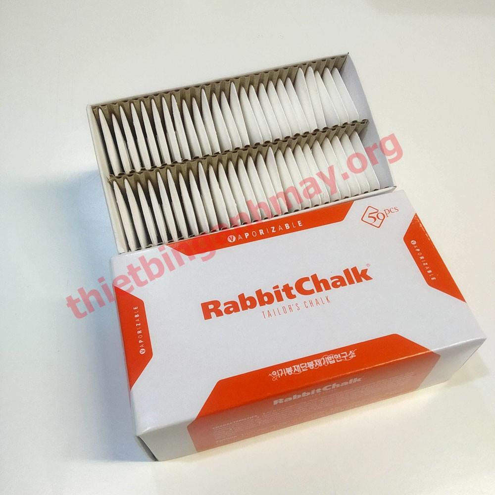 Phấn tự bay màu con thỏ rabbit chalk màu trắng hộp 50 viên