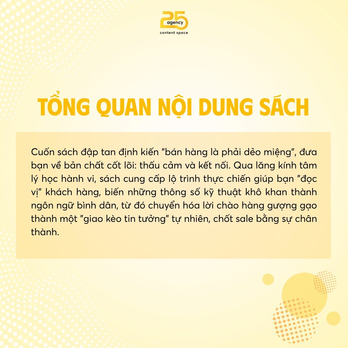 NÓI GÌ CHO KHÁCH HÀNG HIỂU, BÁN GÌ CHO KHÁCH HÀNG MUA