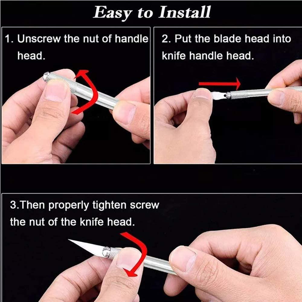 Dao thủ công với Bộ lưỡi dao 11 miếng để cắt khắc Sáng tạo nghệ thuật