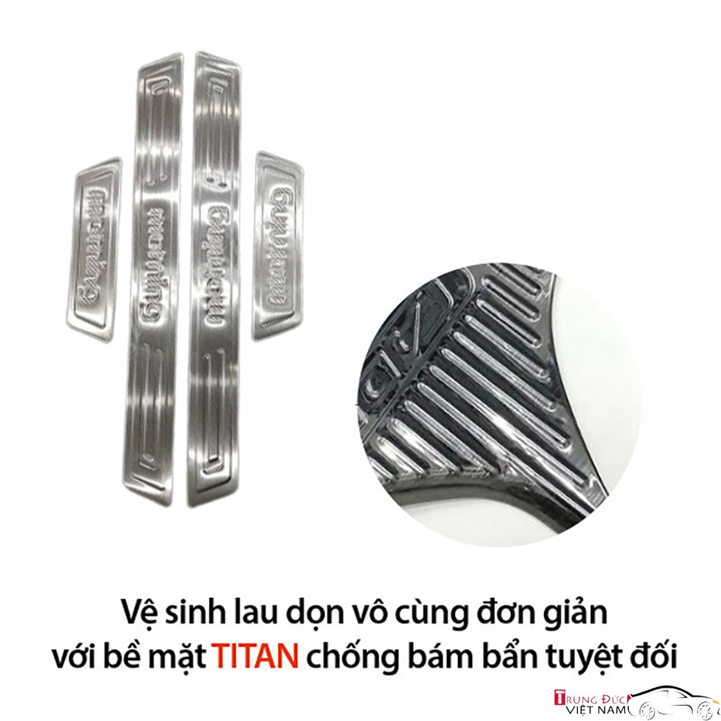 Ốp bậc cửa Titan dành cho xe ô tô KIA MORNING - Hàng Chính Hãng TDVN