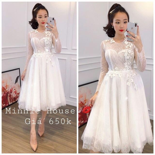Đầm Xoè công chúa kết hoa ren nổi CỰC SANG TRỌNG - Size ML ĐẾN 58KGMM MM