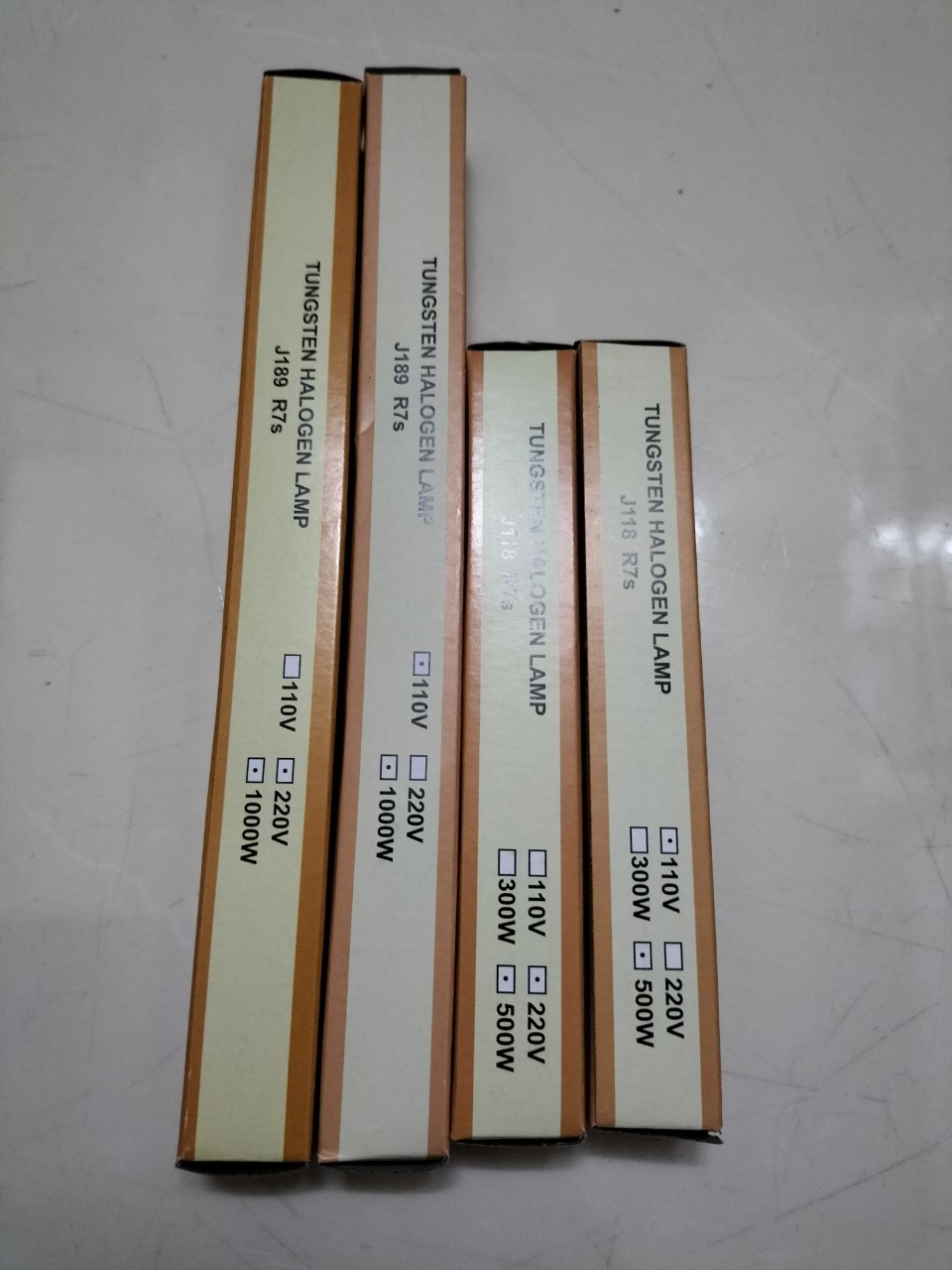 Bóng đèn Halogen cao áp R7S 110V/1000W - Tungsten halogen lamps R7S 110V/1000W