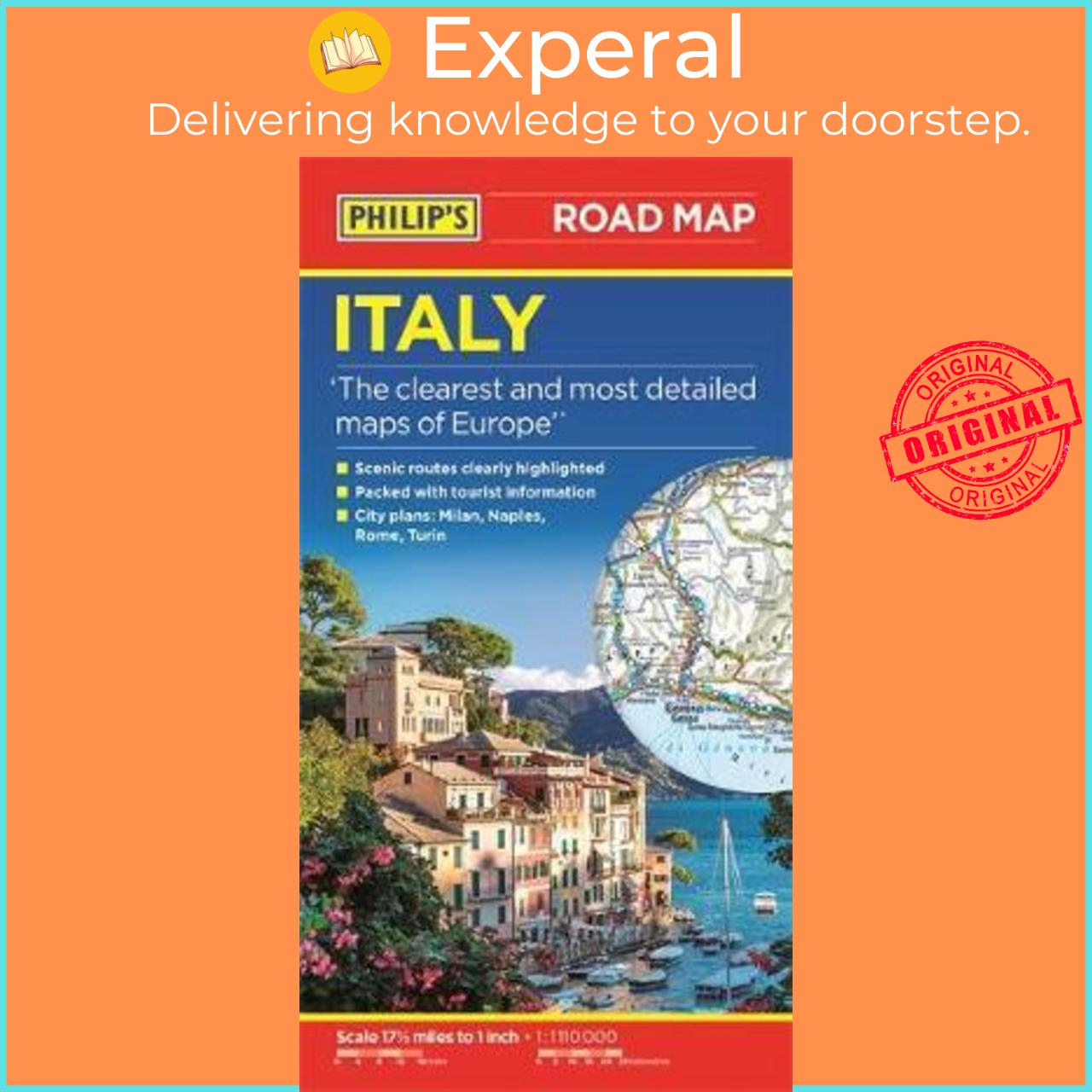 Hình ảnh Sách - Philip's Italy Road Map by Philip's Maps (UK edition, paperback)