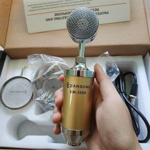 MICRO ZANSONG BM3000  Thu Âm Hát Livestream Karaoke Cao Cấp Chuyên nghiệp - Hàng Chính Hãng