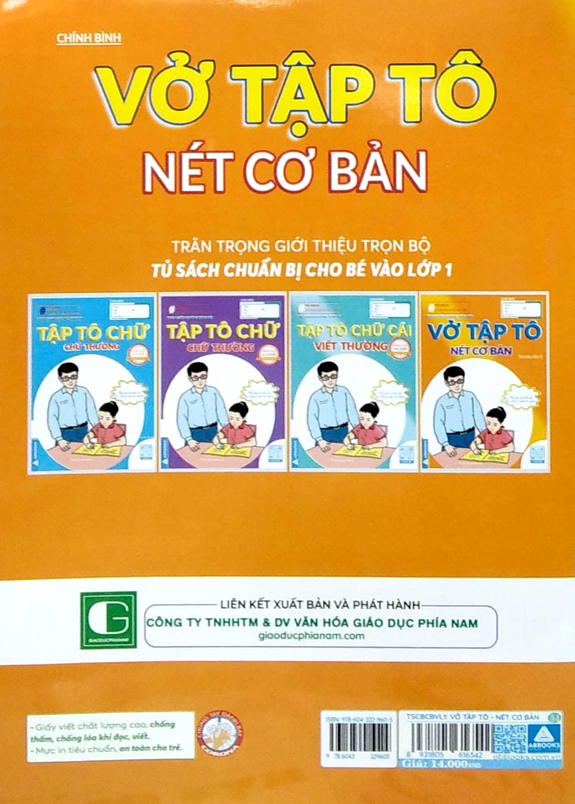 Chuẩn Bị Cho Bé Vào Lớp 1 - Vở Tập Tô - Nét Cơ Bản