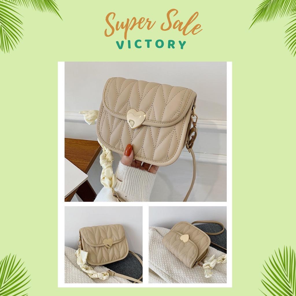 Túi Xách Nữ Mini VICTORY Đeo Chéo Đeo Vai Đi Làm Đi Chơi Thời Trang Màu Đen Trắng Be SKU: 392