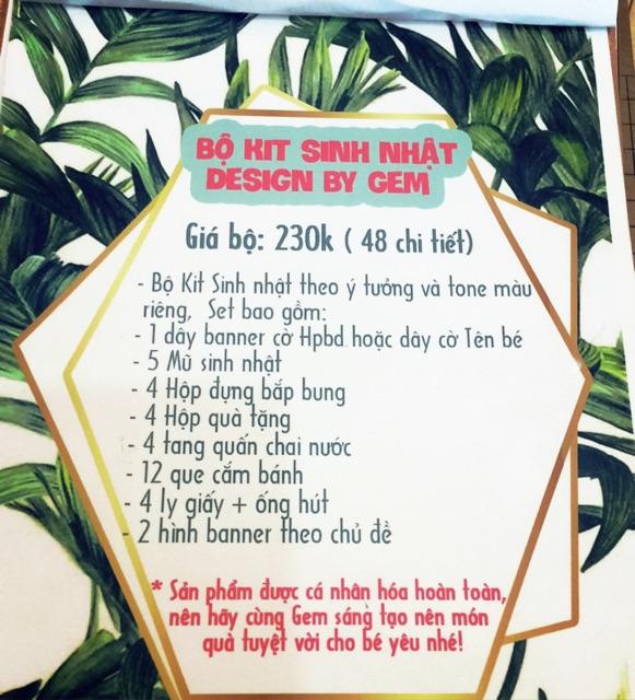 Bộ kit sinh nhật desgin by GEM nhé cả nhàaa