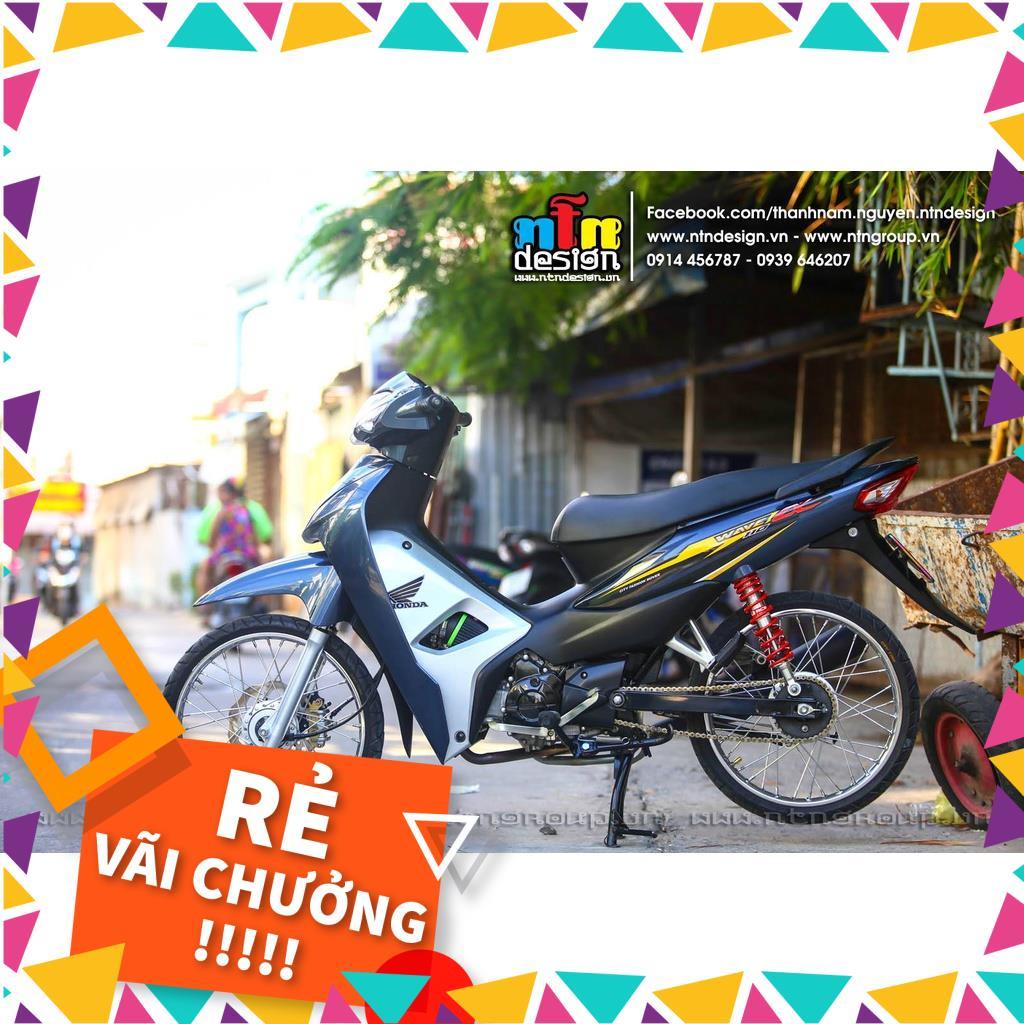 Tem Rời Wave A 110 Mẫu Xám Vàng Đen