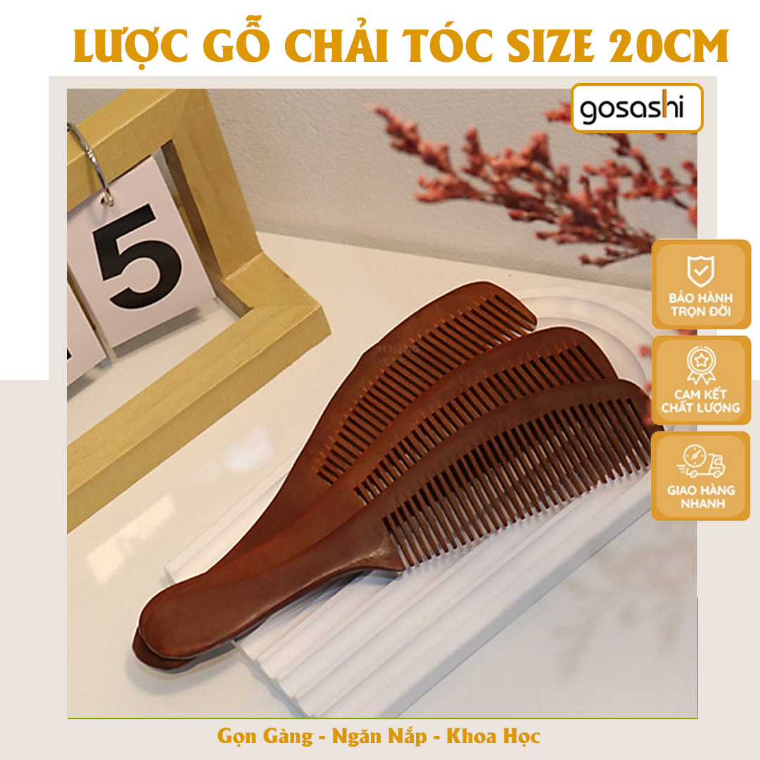 Lược Sừng, Lược Gỗ Chải Tóc Loại Đẹp Dài 20cm Phủ Lớp Dầu Bóng Xinh Xắn Cao Cấp