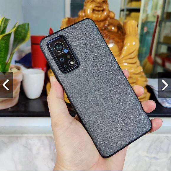 Ốp lưng Mi 10T Pro 5G vân vải Jean chống bám vân tay