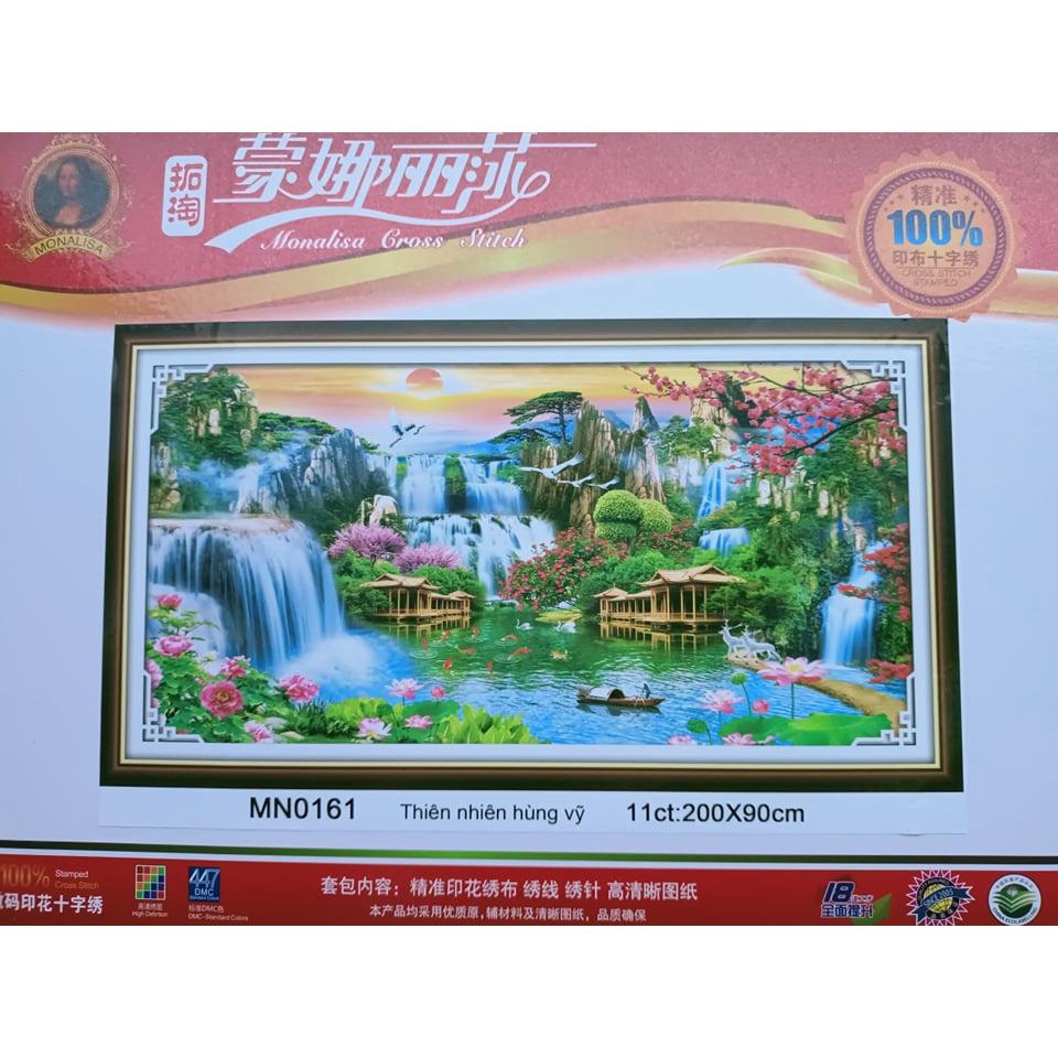 Tranh thêu chữ thập Thiên nhiên hùng vĩ 200x90cm