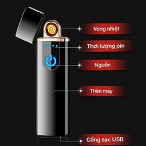 BẬT LỬA HỒNG NGOẠI CẢM ỨNG VÂN TAY 2 CHIỀU