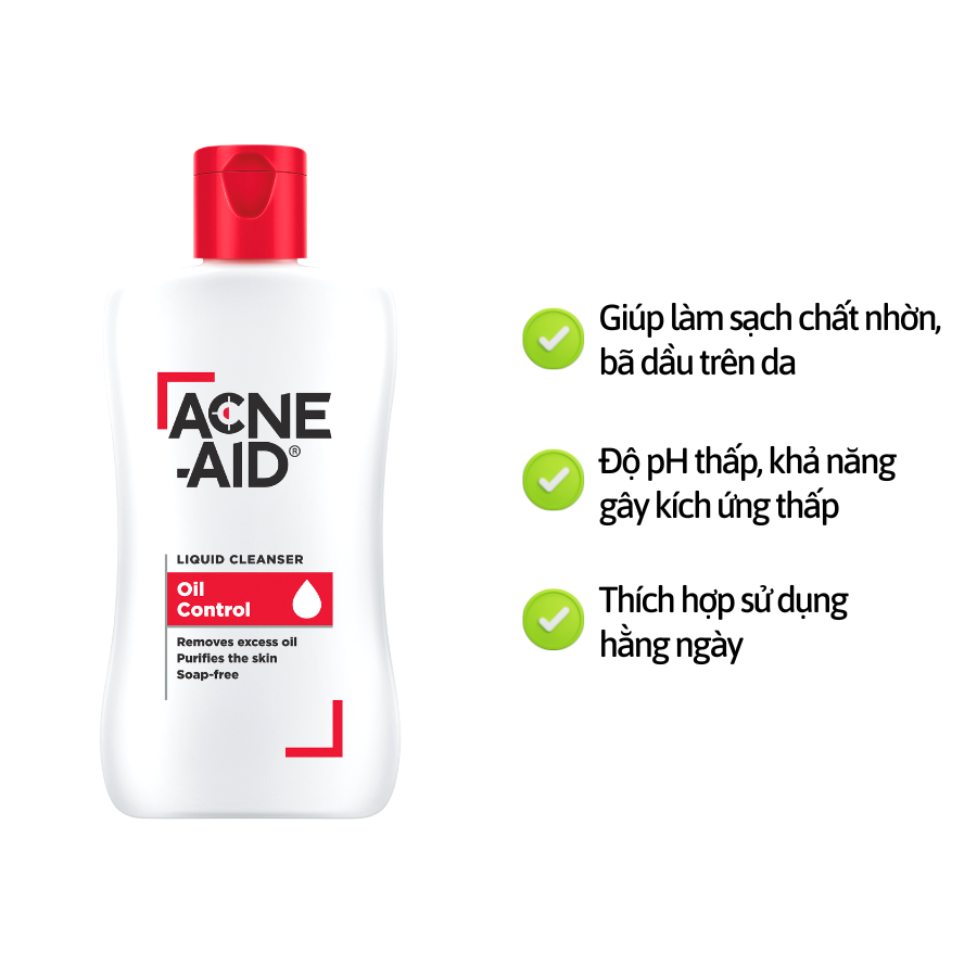 Sữa rửa mặt ACNE - AID LIQUID CLEANSER 50ml - Cho Da Nhờn Và Mụn