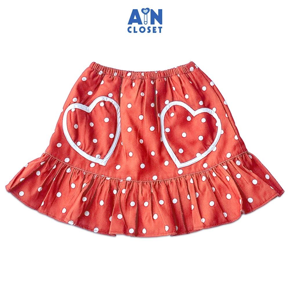 Chân váy Ngắn bé gái họa tiết Bi Cam Nhung text - AICDBGVLFGFC - AIN Closet
