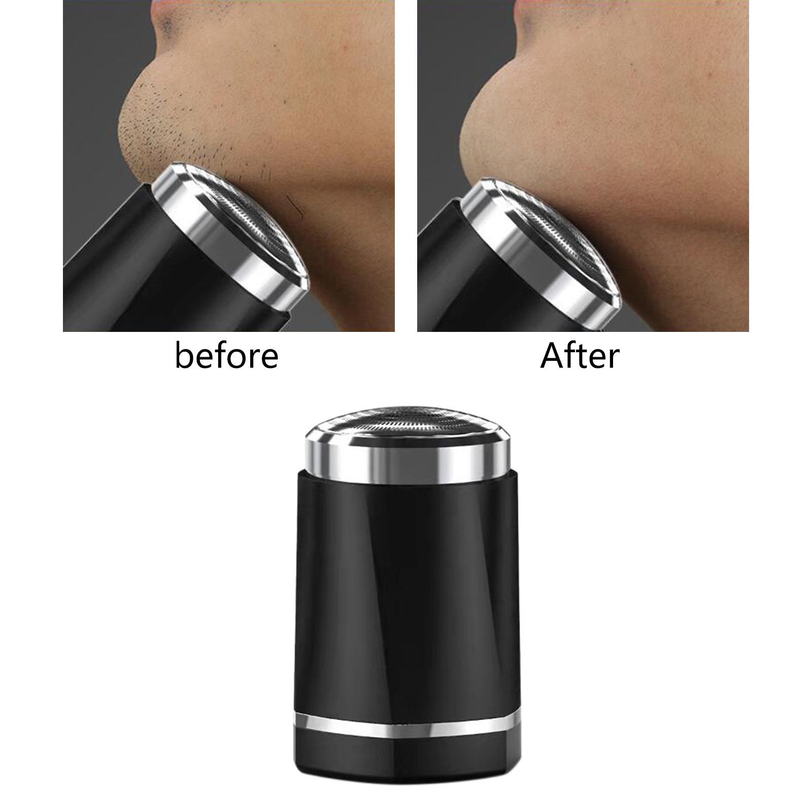 Handheld Men Waterproof Mini Electric Shaver, Triple Blade Rechargeable Quick Charging Washable Beard Razor for Travel Office Adults Men
