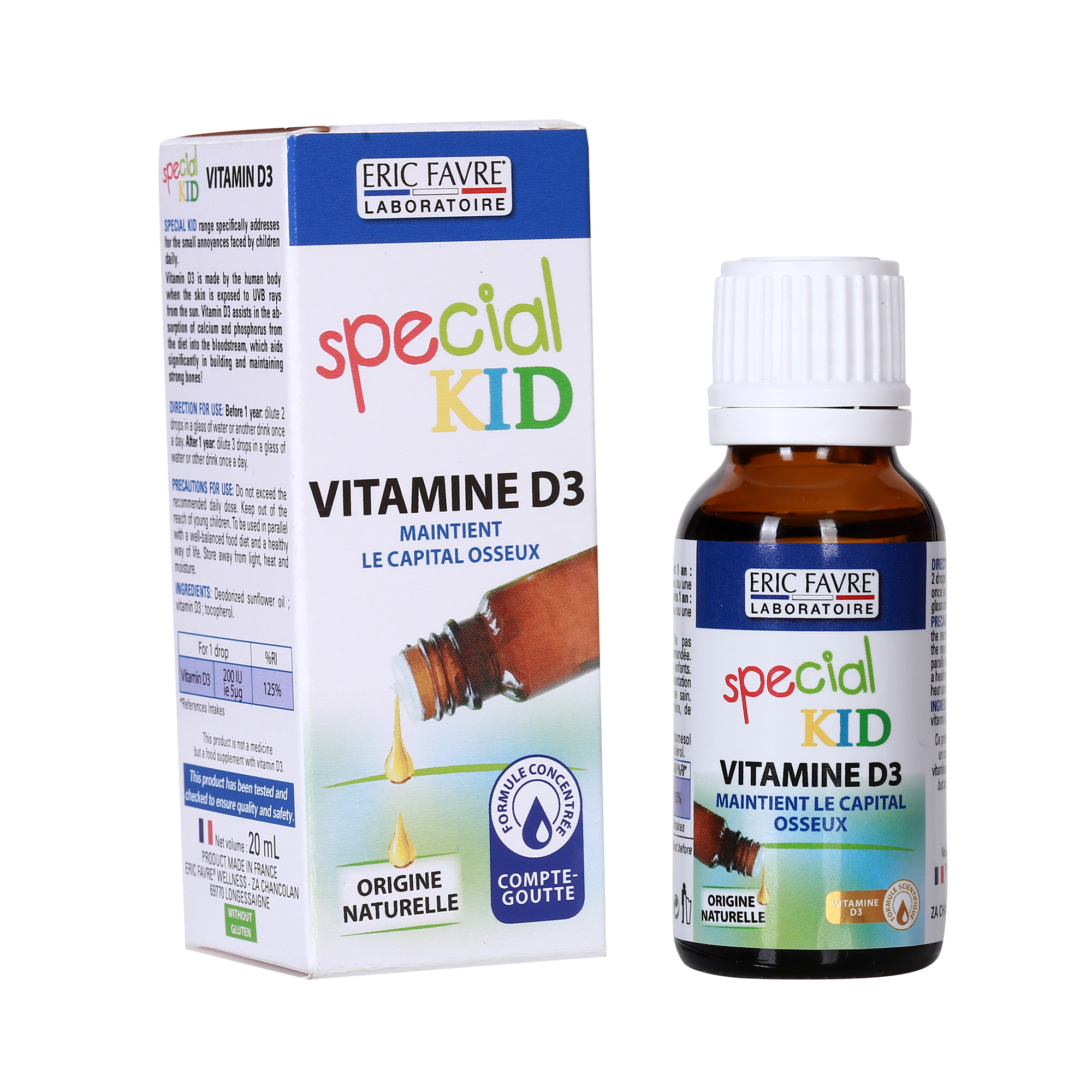 TPBVSK Special Kid Vitamine D3 - Xương răng chắc khỏe, cơ thể cứng cáp (20ml) [Siro – Nhập khẩu Pháp]