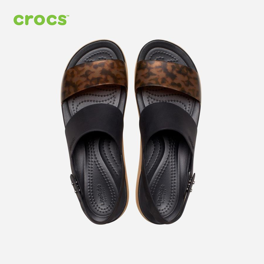 Giày sandal nữ Crocs Brooklyn Low Wedge W Tort - 207864-0C4