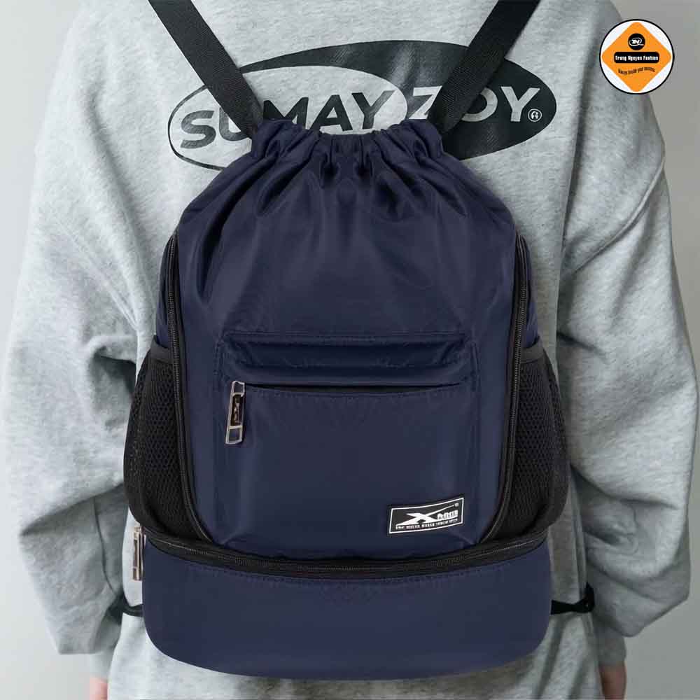 Túi Dây Rút Thể Thao Xbags Wisdom Màu Xanh – Balo Dây Rút Chống Thấm Nước, Thiết Kế Gọn Nhẹ Năng Động Cá Tính XB 6005!