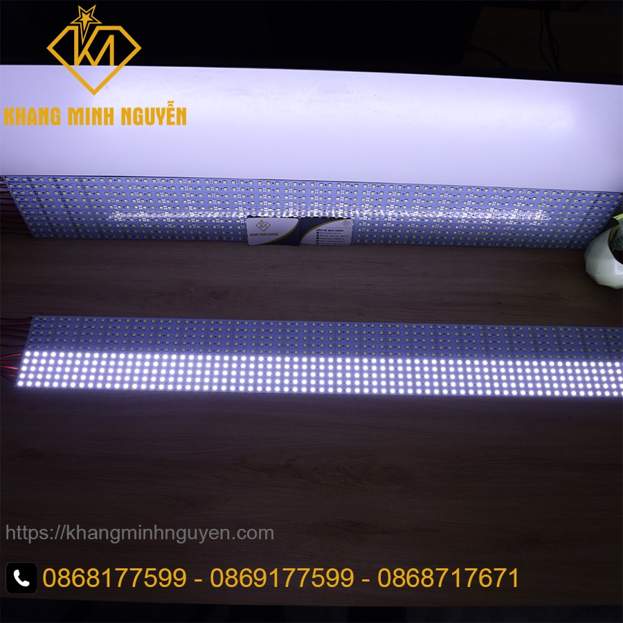 Đèn LED thanh 12v chip 5054 - 1 hàng bóng 72 LED ánh sáng trắng dùng trang trí, thi công bảng hiệu.