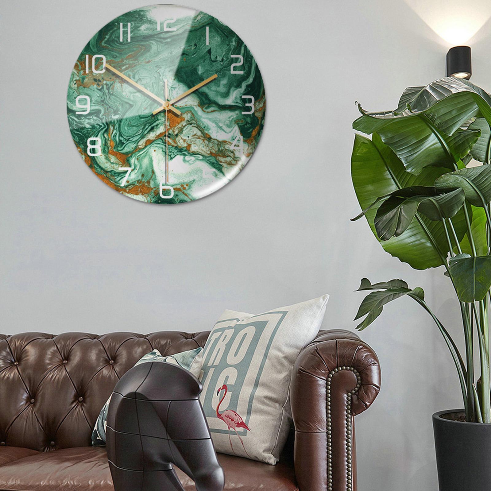 Acrylic Modern Wall Clock Non Ticking Round for Home Bedroom