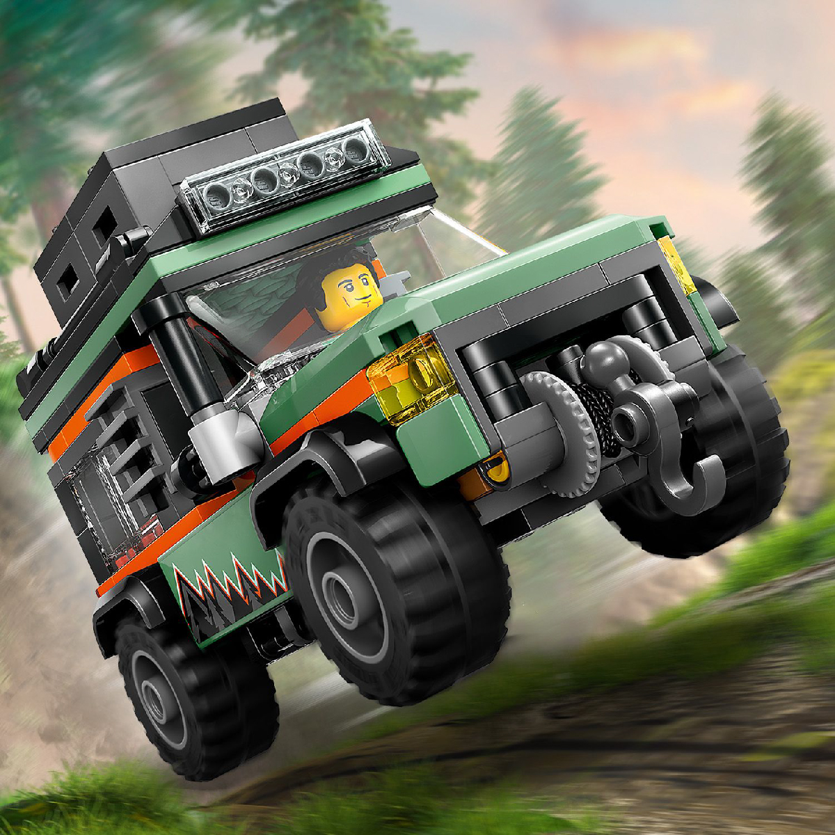 LEGO CITY 60447 Đồ Chơi Xe Leo Núi Địa Hình 4X4 (221 chi tiết)
