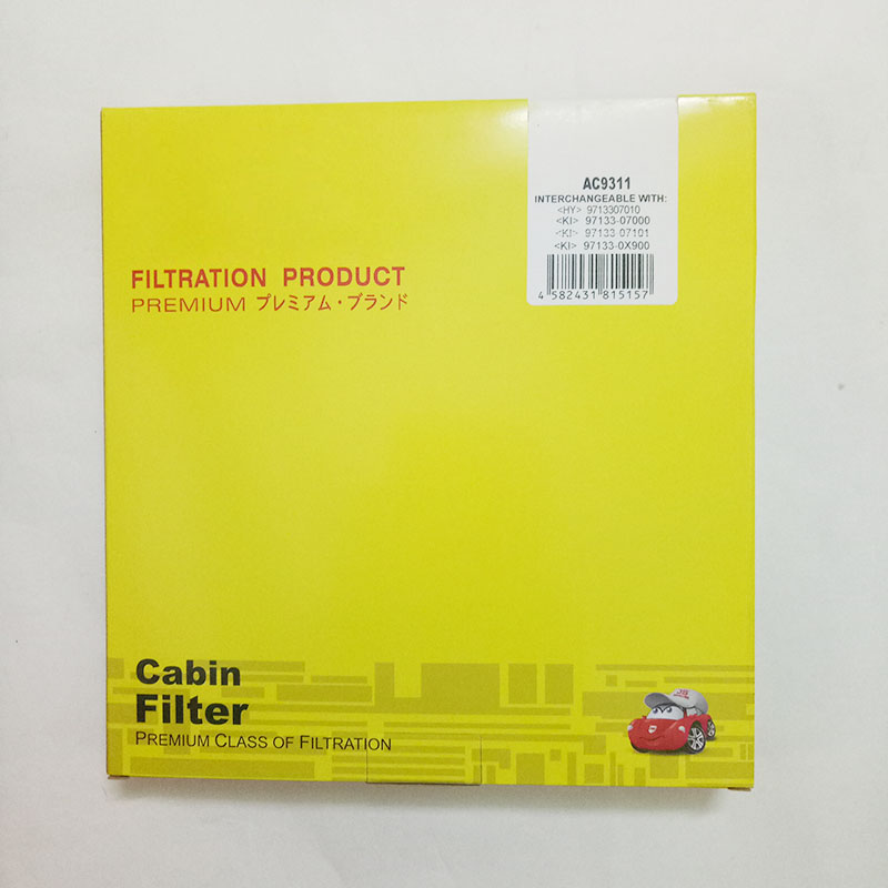 Lọc gió điều hòa, máy lạnh AC9311 dùng cho Kia Morning, Kia Picanto mã phụ tùng 97133-07000