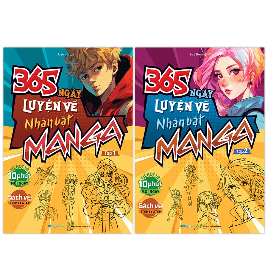 Combo 365 ngày luyện vẽ Nhân Vật Manga (2 Tập)