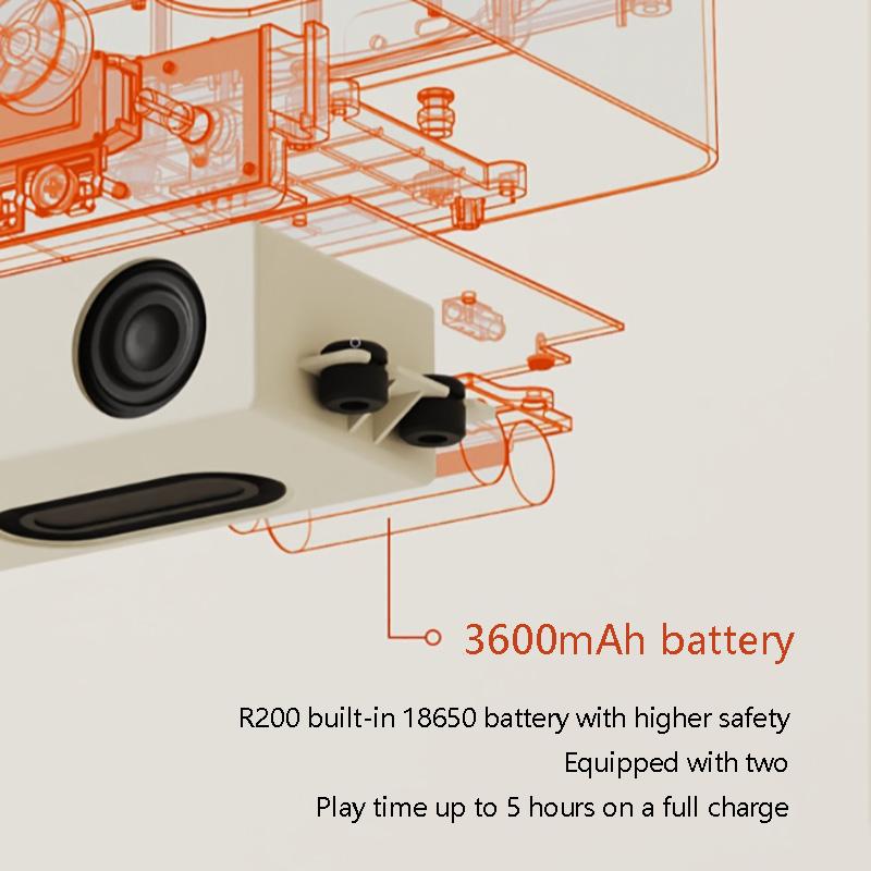 Máy nghe nhạc CD tất cả trong một Syitren Âm thanh nổi Bluetooth hai chiều HIFI Fever Máy nghe nhạc âm thanh cổ điển có thể sạc lại Loa chất lượng cao tích hợp Màu sắc: N100