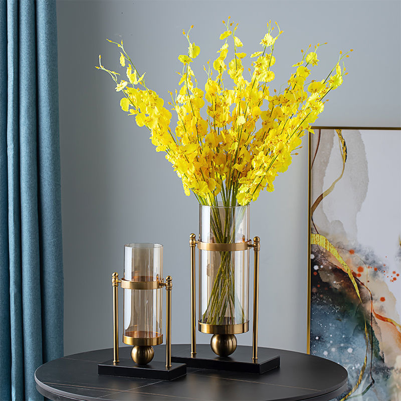 Bình Hoa Thủy Tinh Hợp Kim Sang Trọng Cao Cấp Kiểu Châu Âu DECOR LUXURY - Hàng Nhập Khẩu
