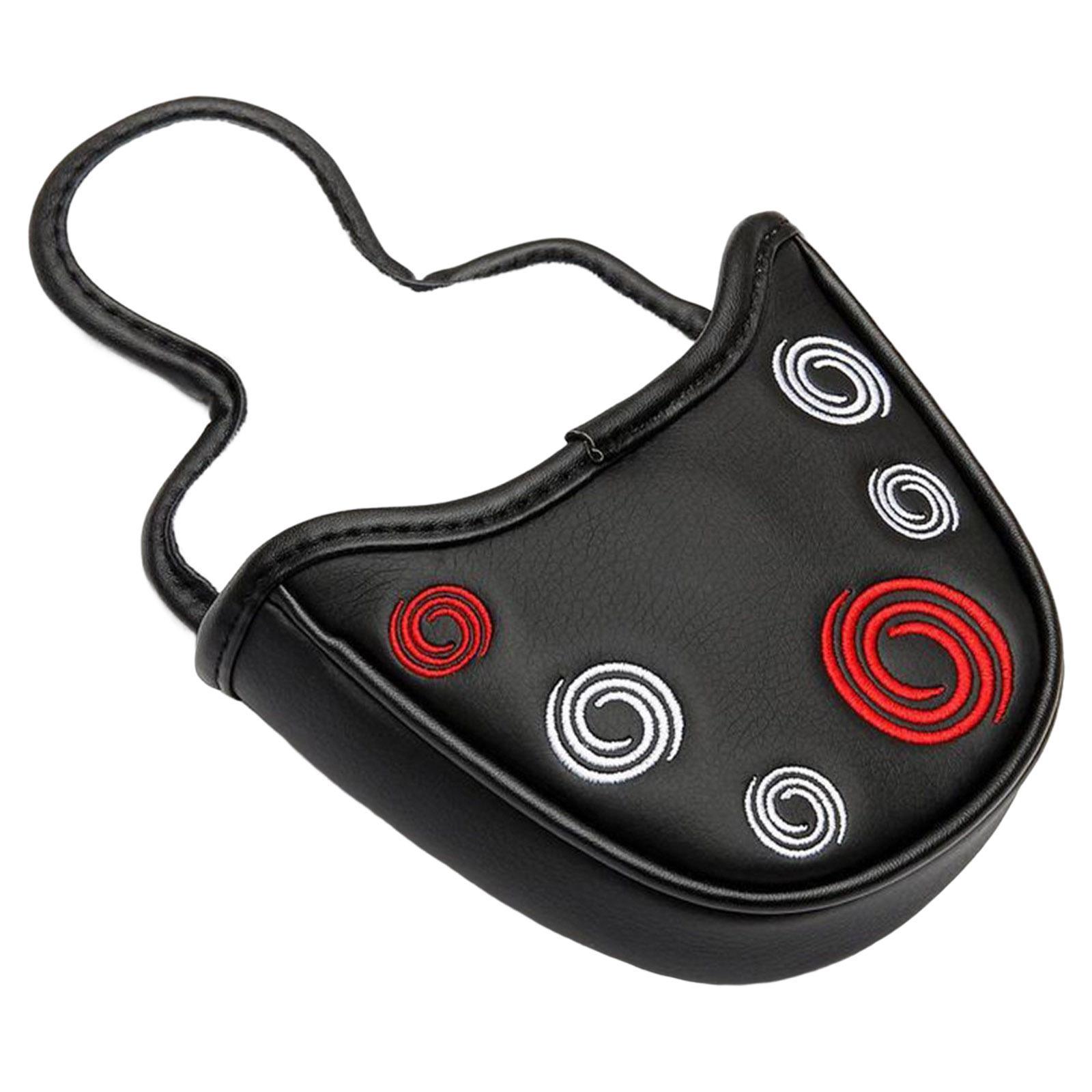 Mallet Putter Cover Magnetic Closure Half Round Golf Headcover PU 2x